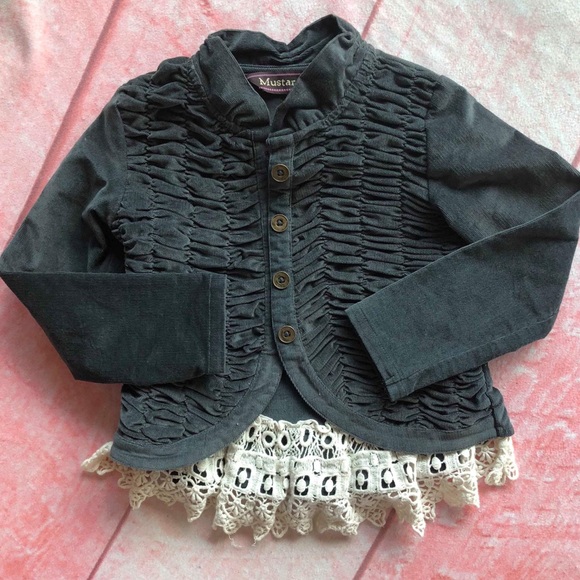 New Mustard Pie Alice Jacket in slate blue - Picture 5 of 7